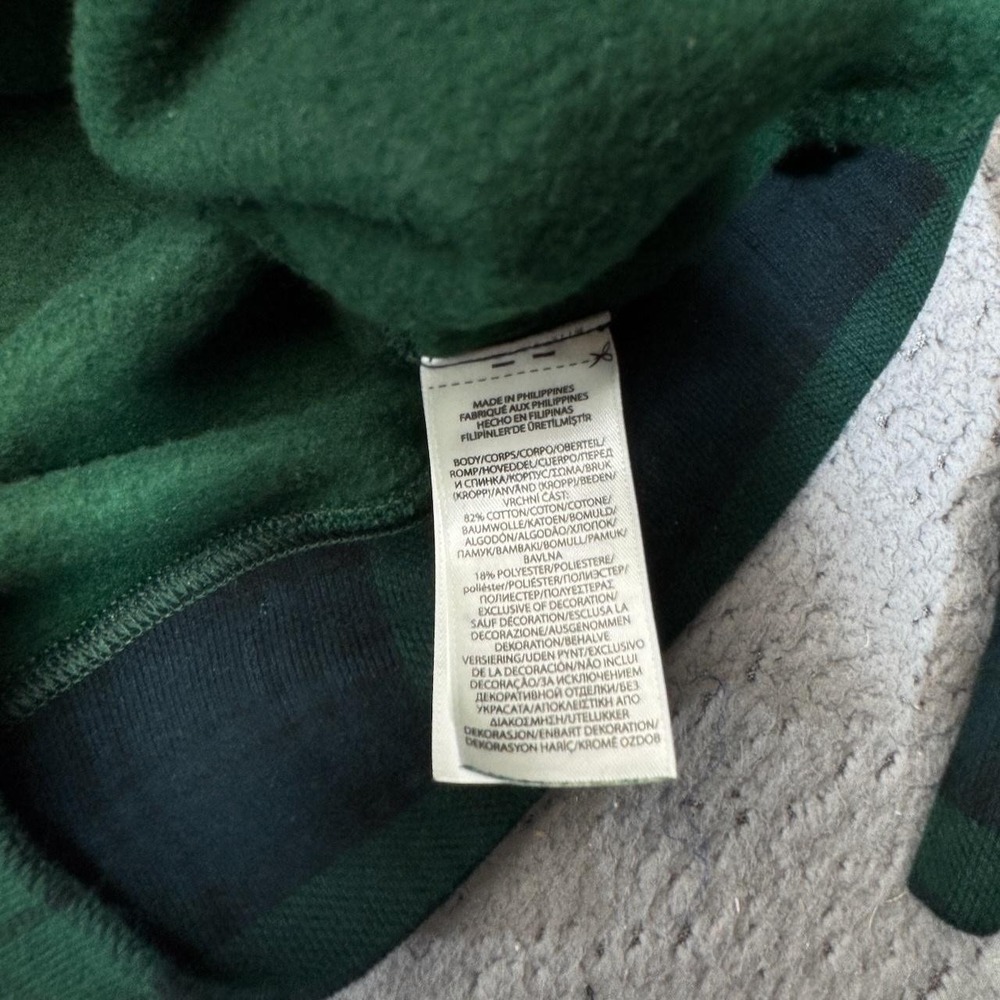 Polo Ralph Lauren Yankees Hoodie Mens Medium Green Plaid New York MLB Blackwatch - Picture 7 of 15